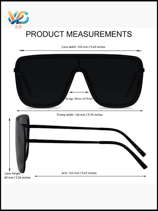 Oversized Square Rimless Shield Sunglasses Y2K Retro Flat Top Frameless main image 4
